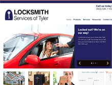 Tablet Screenshot of locksmithservicesoftyler.com